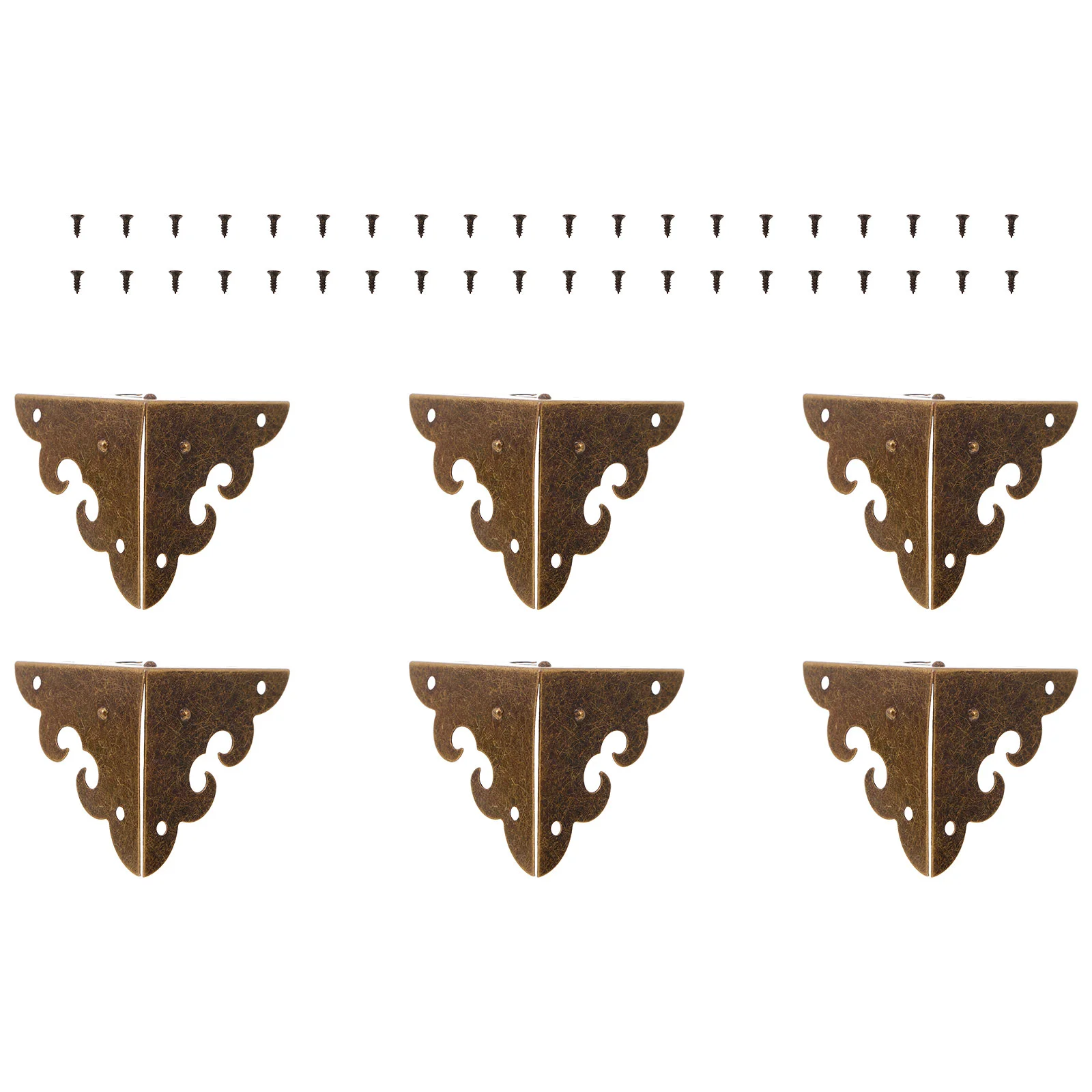 

Corner Furniture Protector Box Jewelry Accessory Guards Guard Retro Wooden Bracket Vintage Accessories Feet