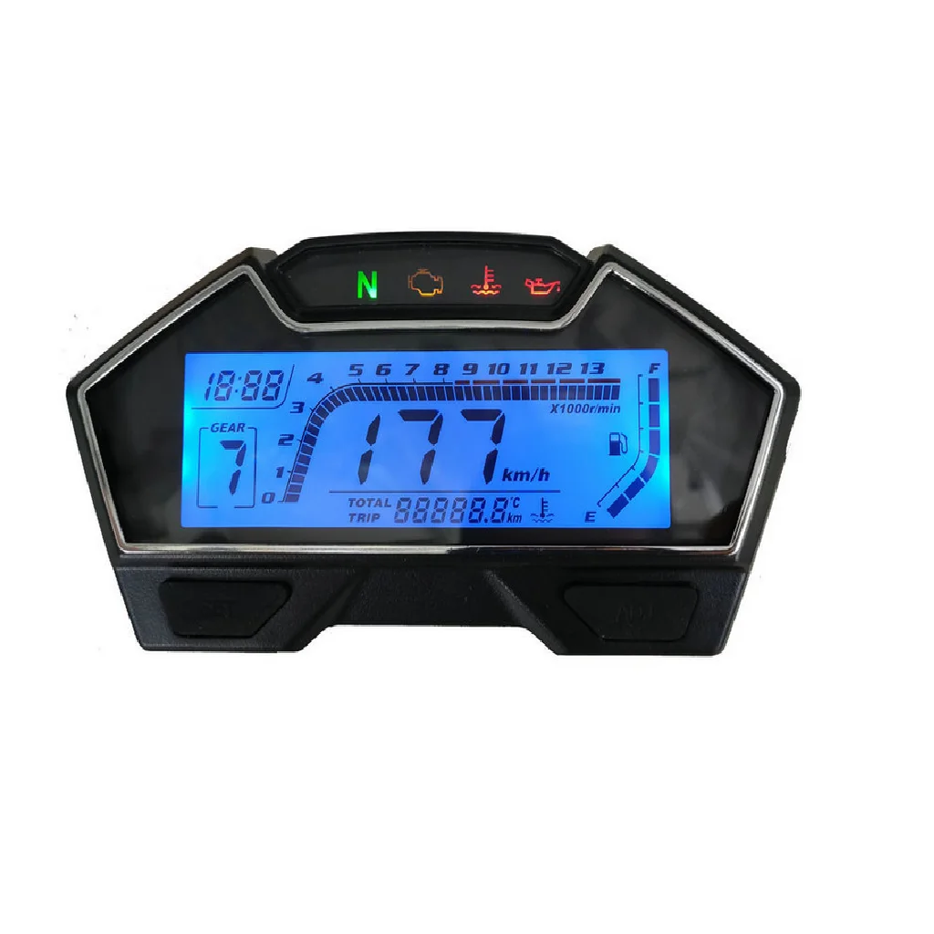 

Universal Digital ATV Quad Motorcycle Speedometer Odometer Oil Fuel Gauge,