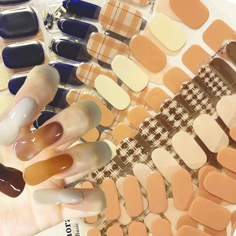 Полууф-гель для наращивания ногтей Обертывающие наклейки полоски французского