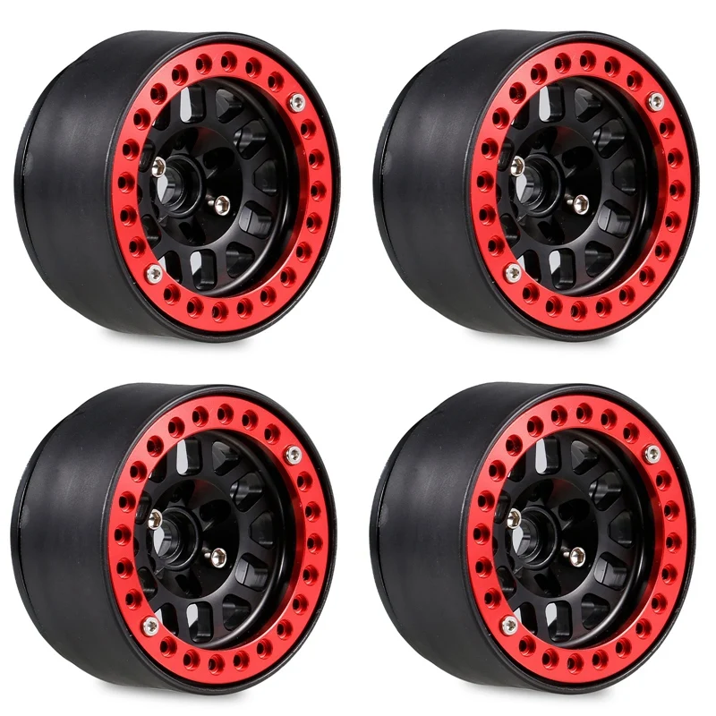 

4 шт., металлический обод ступицы колеса 1,9 для 1/10 RC Crawler Axial SCX10 90046 AXI03007 Traxxas TRX4 RedCat D90