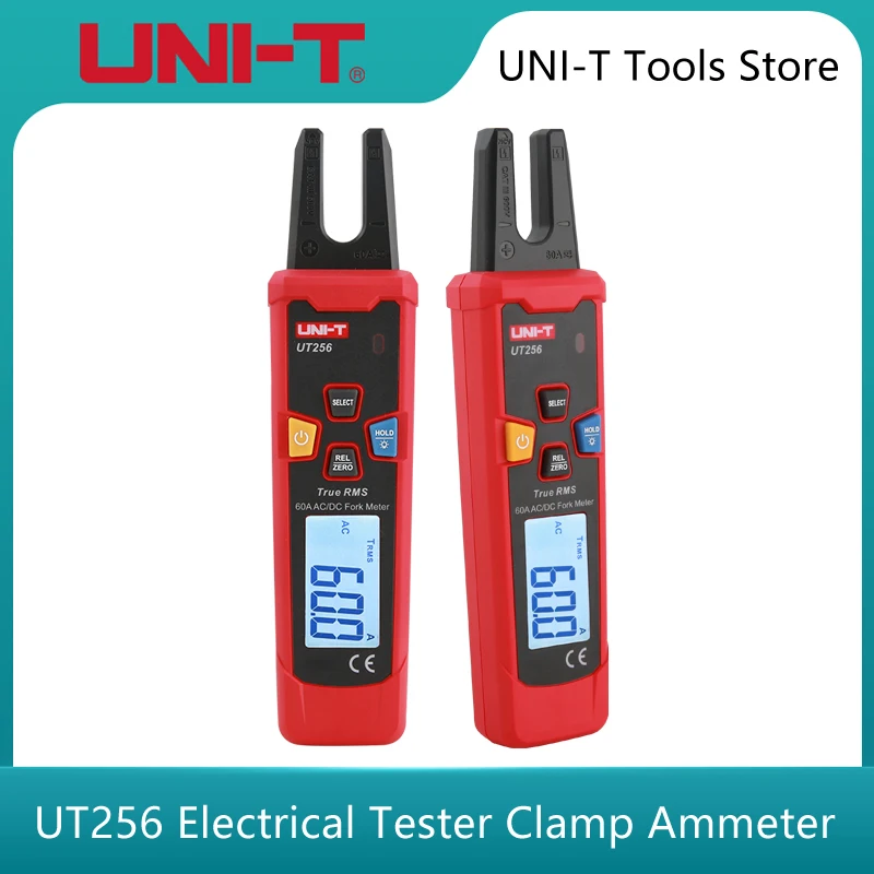 

UNI-T UT256 Electrical Tester Clamp Ammeter 60A AC/DC Current Clamp True RMS Fork Meter Digital Automatic Multimeter NCV Tester
