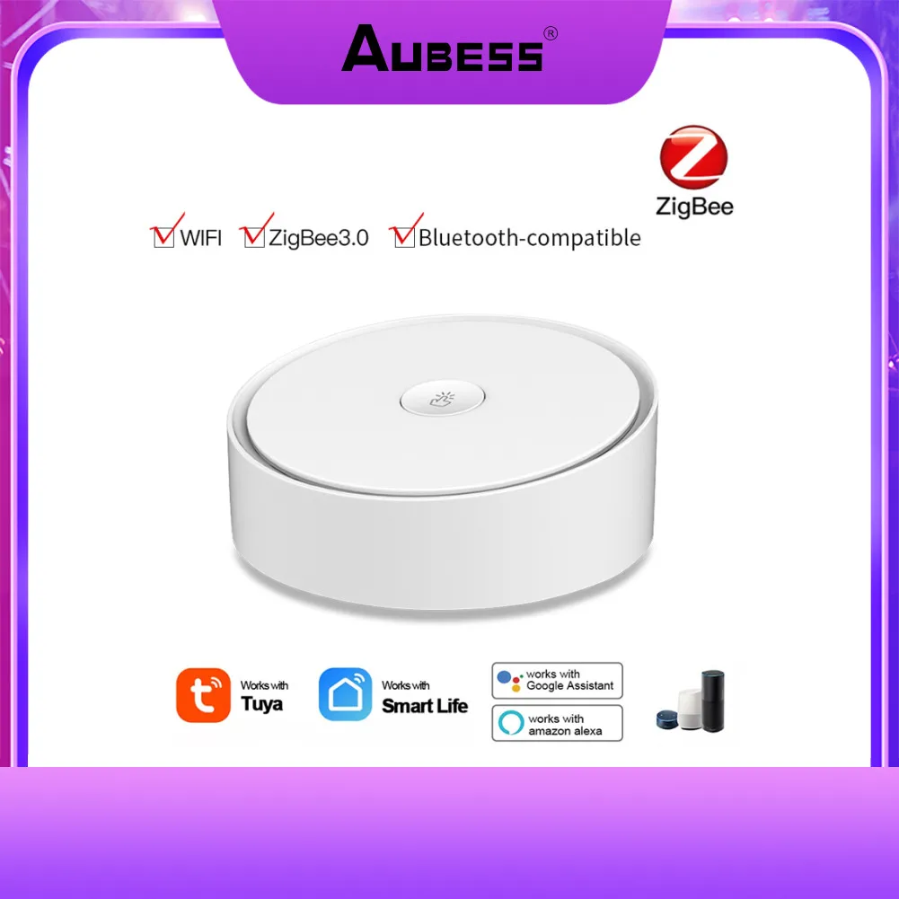 

Tuya Zigbee Smart Multi-mode Bluetooth-compatible Gateway WiFi protocol communication Hub Compatible With Alexa Google Home
