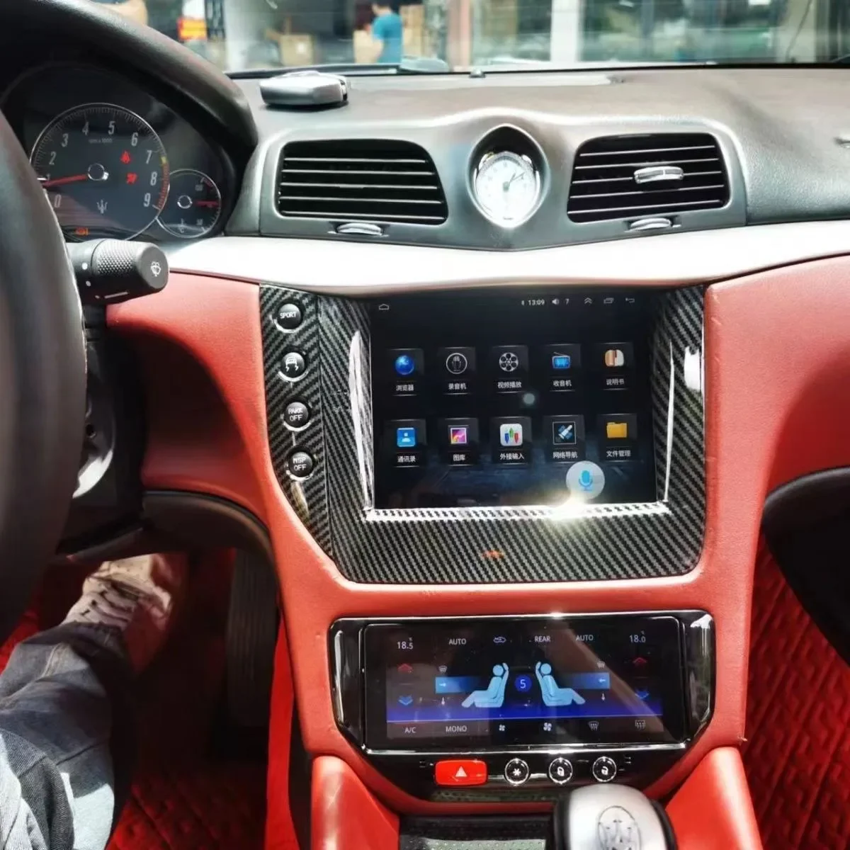 QLED Android 13 автомобильный радиоприемник для Maserati GT 2007-2015 GPS мультимедийный