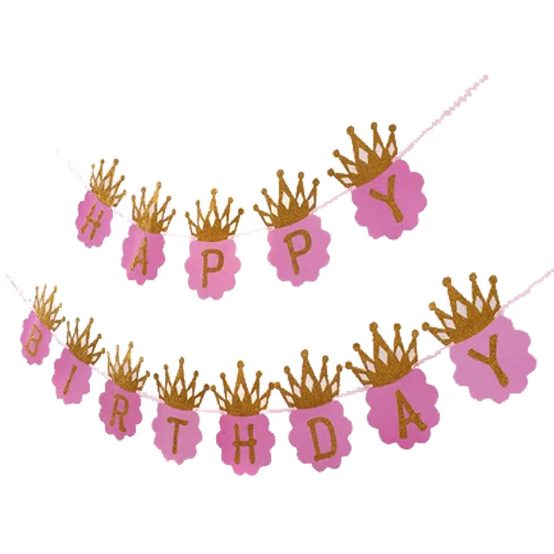 

Crown Children's Flag Boy And Girl Newly Creative Arrangement Birthday Party Decorations Postering Props