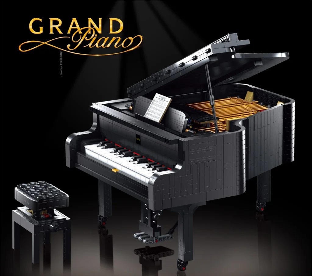 

Stock Grand Piano High-Tech Creative Idea Series Model Building Blocks Brick Educational Toy For Kids Girls Children Gifts