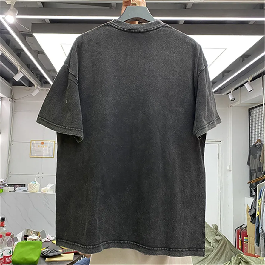 2022ss винтажная черная Kanye West Graphic футболка для мужчин и женщин высокое качество Ye Tee