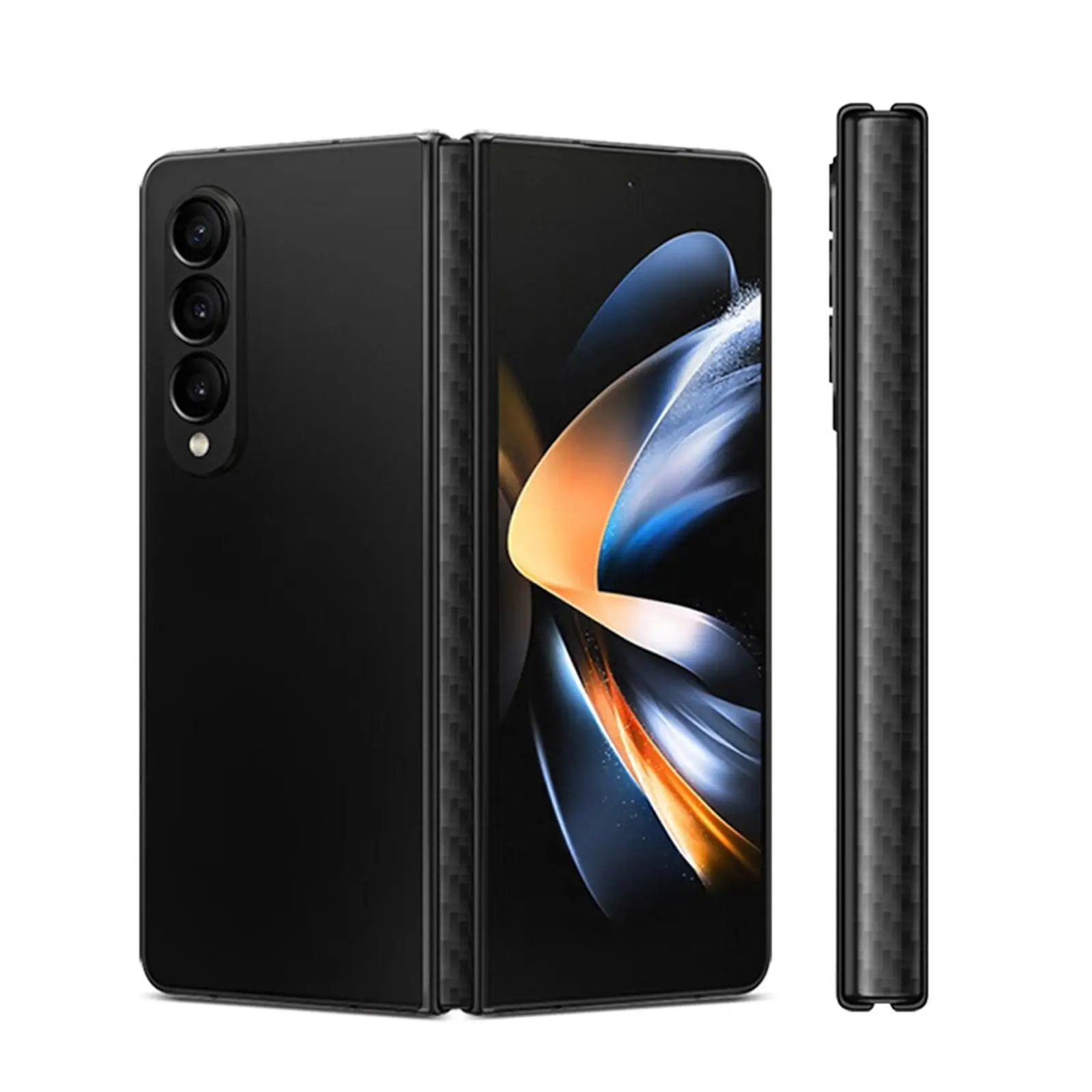 

Углеродное волокно шаблон боковая рамка для телефона пленка для Samsung Z Flip4/складной 4 петли противоскользящая защитная пленка против царапин...