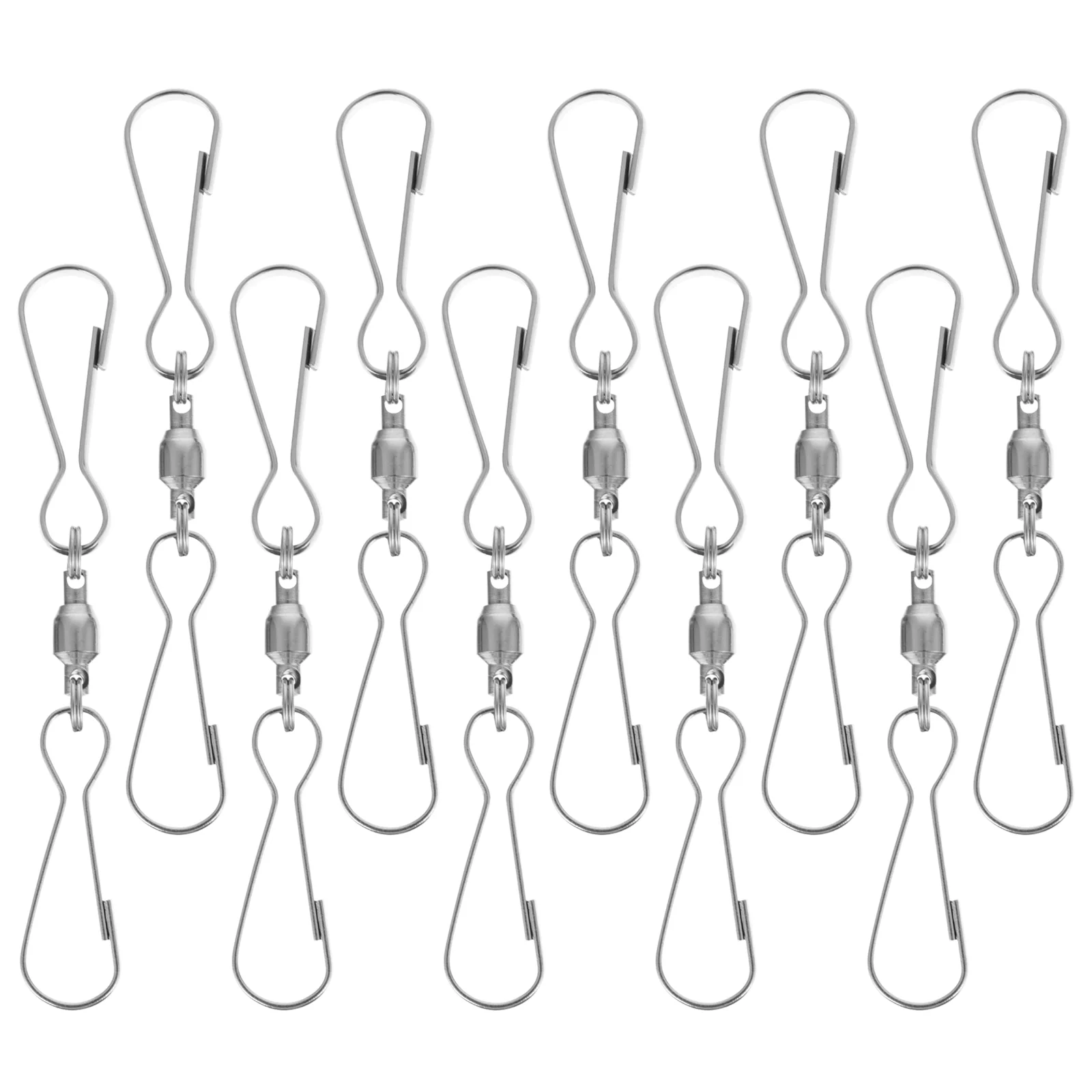 

10 Pcs Rotating Wind Chime Hook Hanging Clips Hooks Hangers Heavy Duty Windbell Metal Chimes Swivel 360 Degree Rotary