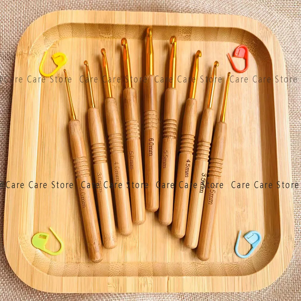 Набор бамбуковых вязальных спиц профессиональные вязальные крючки набор