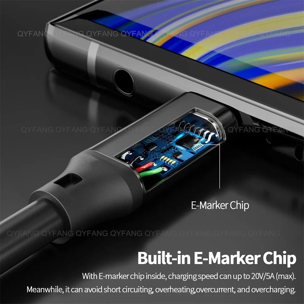 Кабель USB 4 20 Гбит/с 4K 5K 60 Гц USB4 кабель Type C PD 100 Вт сертифицированный для