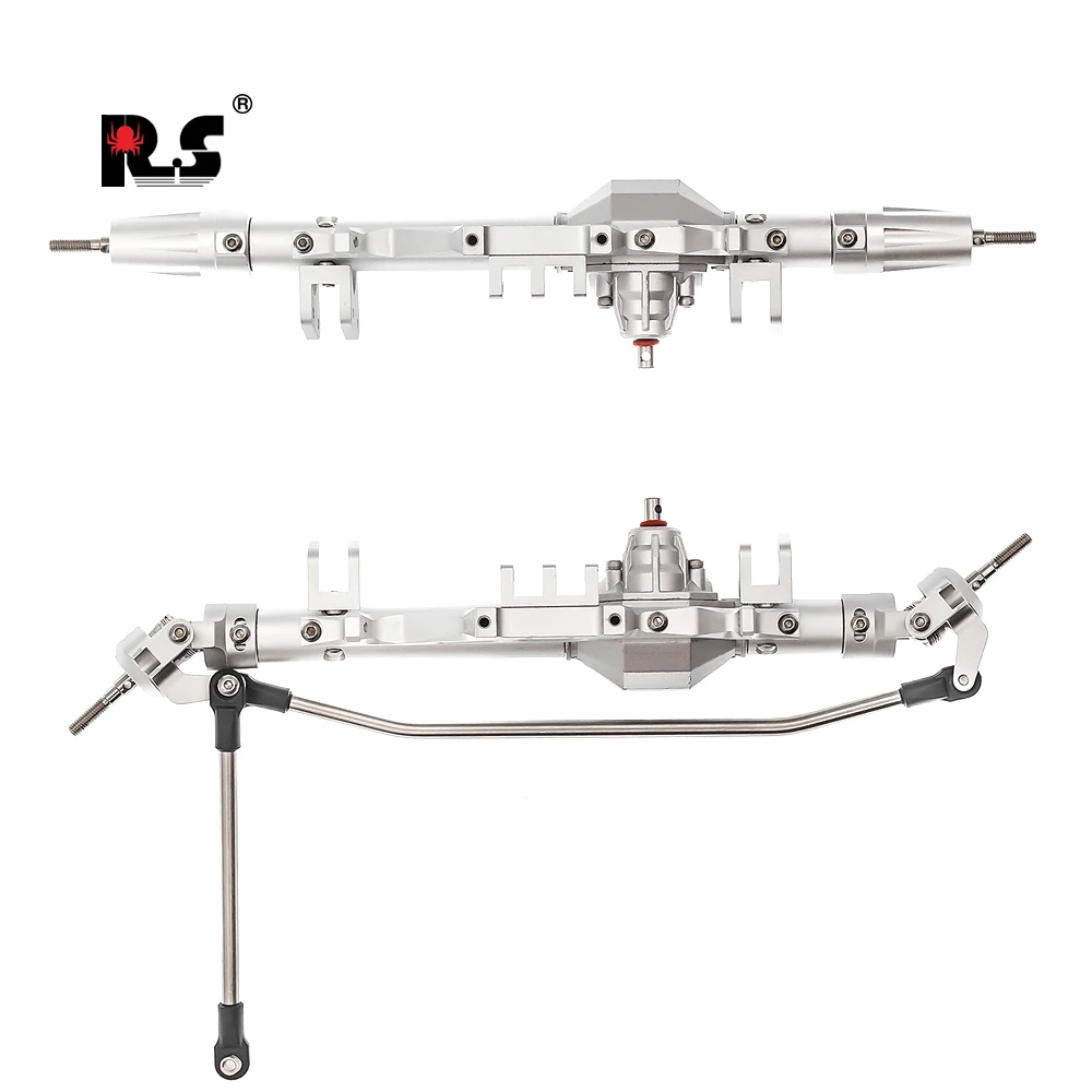 

1Set 1/10 RC Cars Complete Aluminum alloy Front Rear Axle for 1:10 RC Crawler Car Axial SCX10 & SCX10 II 90046 90047 Upgrade Par