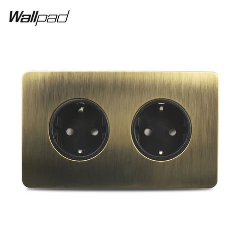 Dimmer Switch 1 2 3 4 Knoppen LED Beschikbaar 2-weg door passerende schroefloze roestvrijstalen paneel Antieke bronzen bruine kleur