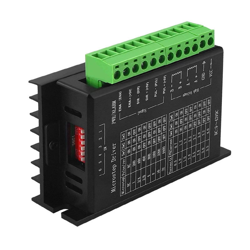 TB6600 Драйвер шагового двигателя 4A 9 ~ 42 в TTL 32 Micro-Step CNC 1 Ось Новый 2 или 4-фазный