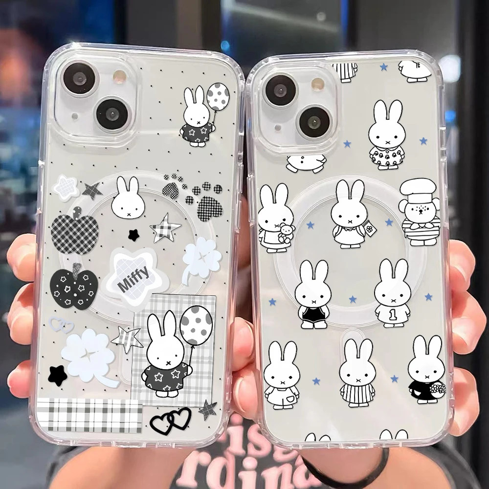 Фото Магнитный чехол White Rabbit M-Miffany для Samsung Galaxy S26 S25 S24 S23 S22 S21 Ultra Plus 5G S20 FE с поддержкой MagSafe №5