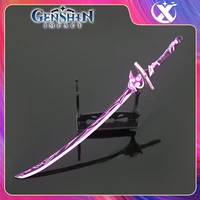 alloy sword model genshin impact game around metal long knife 22cm unthreanted one size fits all alloy model toy swing key fob