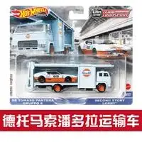 Hot Wheels DE TOMASO PANTERA GRUPPO 4 &amp SECOND STORY LORRY персик 1/64 литые автомобили FLF56-57-HKF43