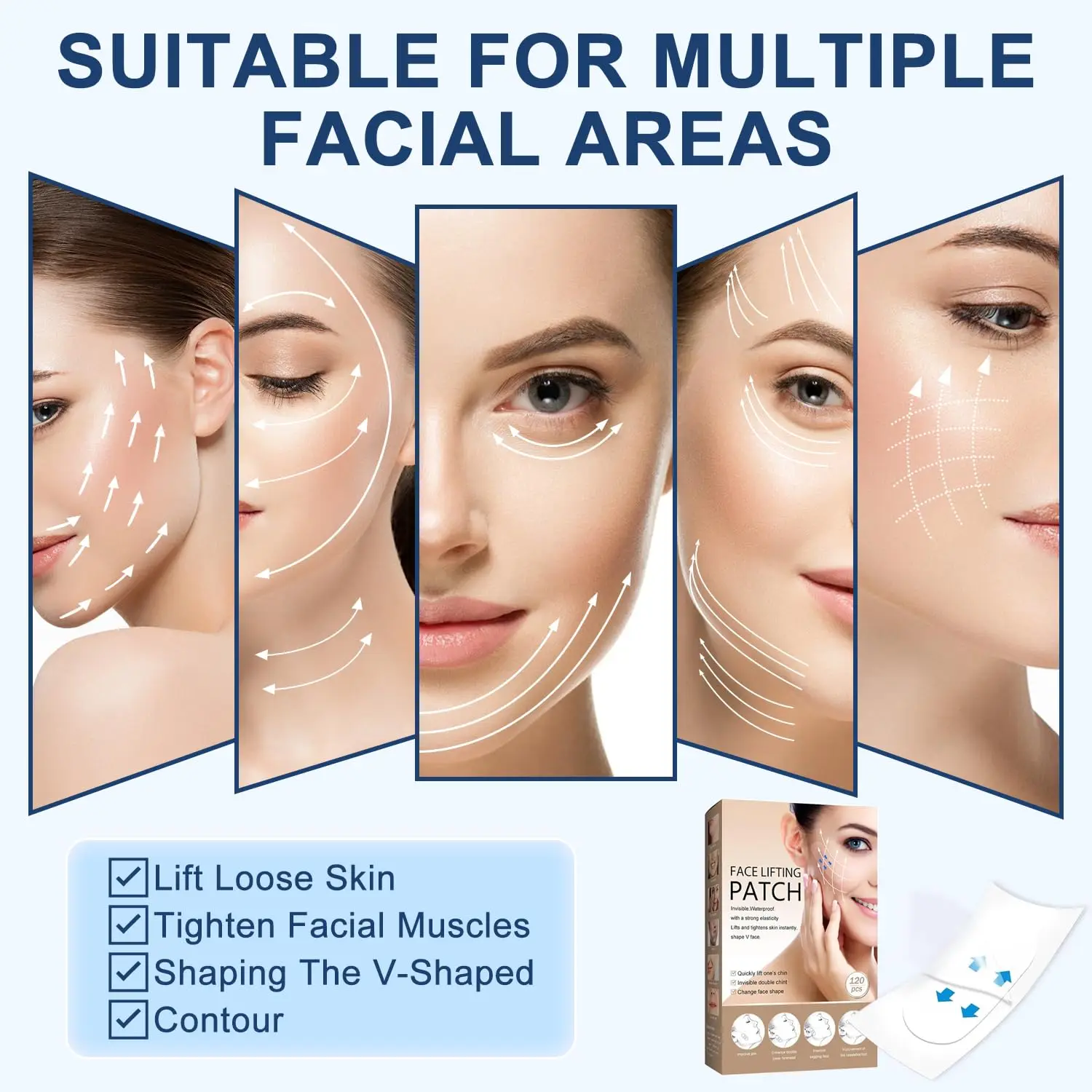 120 шт. водостойкая лента для подтяжки лица