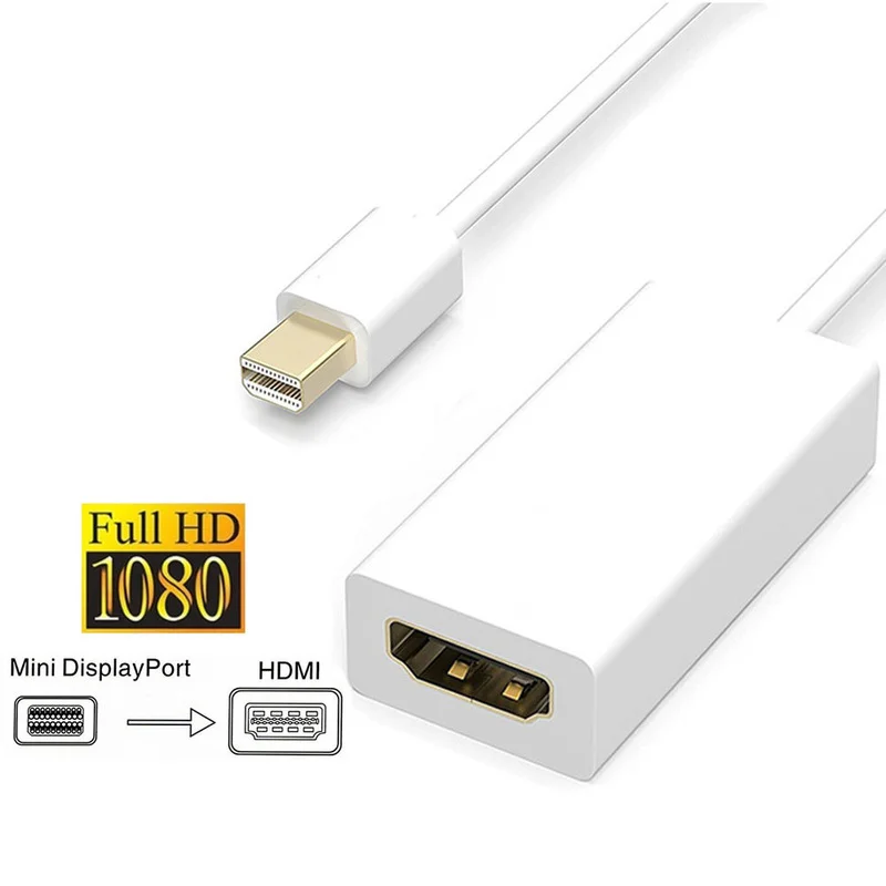 

Mini DP To HDMI-compatible Cable Converter Adapter 1080p HD Adapter Cable for Laptop Desktop PC Computer Mac Macbook