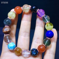 natural rainbow different mixed amber larimar piretersite lapis feather rutilated quartz cacoxenite beads bracelet 11 7mm aaaaaa