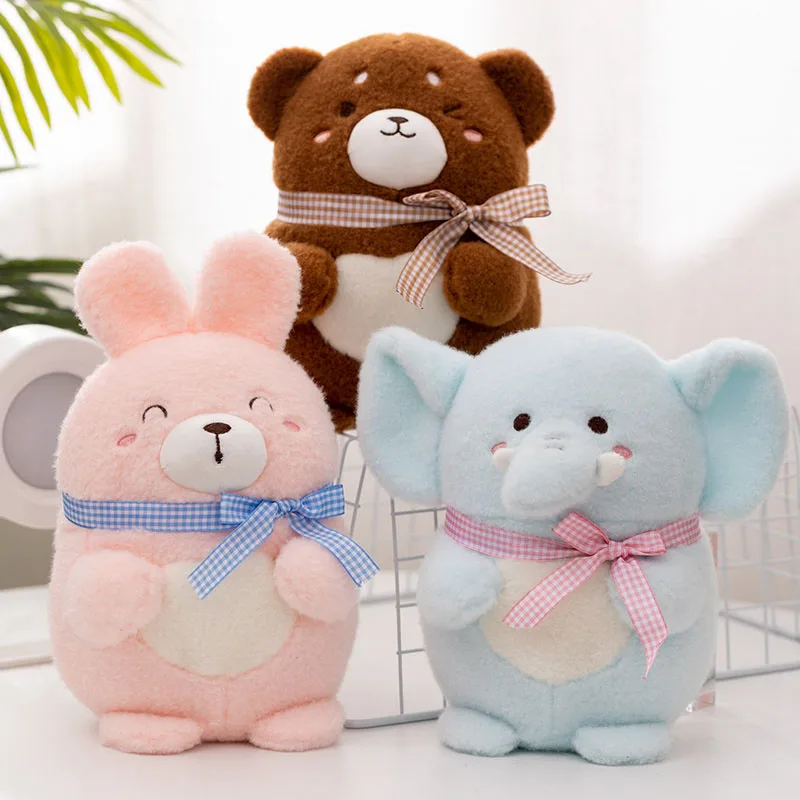 

23cm Kawaii Rabbit Elephant Plush Toys Cute Stuffed Animal Soft Bear Bunny Stuff Doll Christmas Gifts For Kids Girls