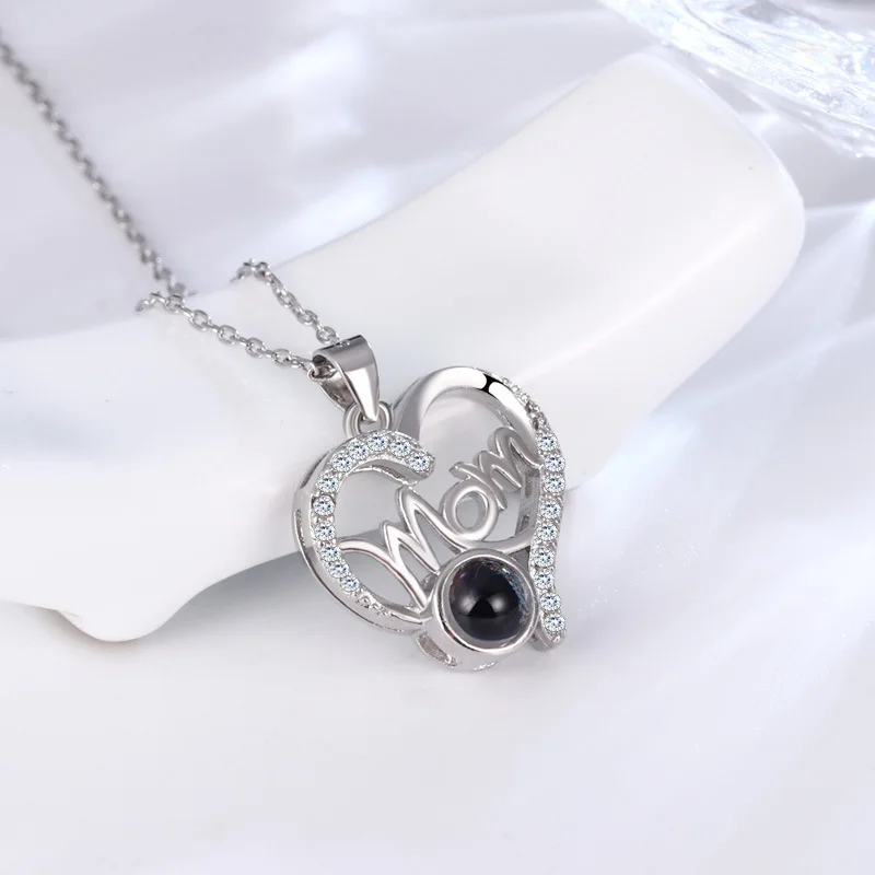 Ожерелье-проектор Love You В 100-м Языках Кулон Из Чистой Меди С Цепочкой Титановой