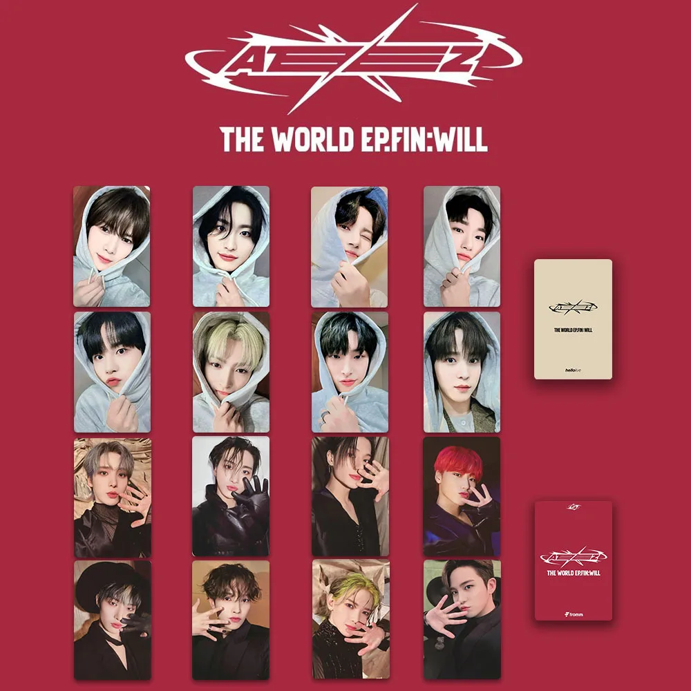 Новый альбом ATEEZ Idol THE WORLD EP.FIN:WILL HD Printd Lomo Cards Photocards Yunho Hongjoong Yeosang Seonghwa San подарки для