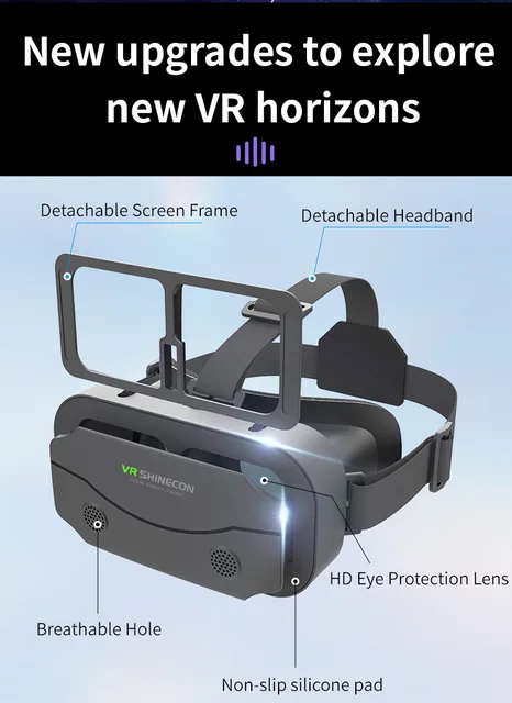 SHINECON 3D Helmet VR Glasses 3D Glasses Virtual Reality Glasses VR Headset For Google cardboard 5-7' Mobile with original box 4