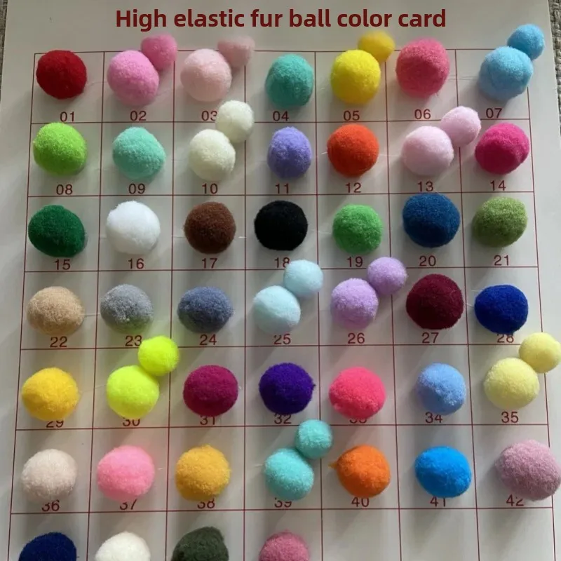 Colorful Polyester Flocking Ball High Elasticity DIY Handcraft Accessories Yiwu Embellishment Materials Origin China