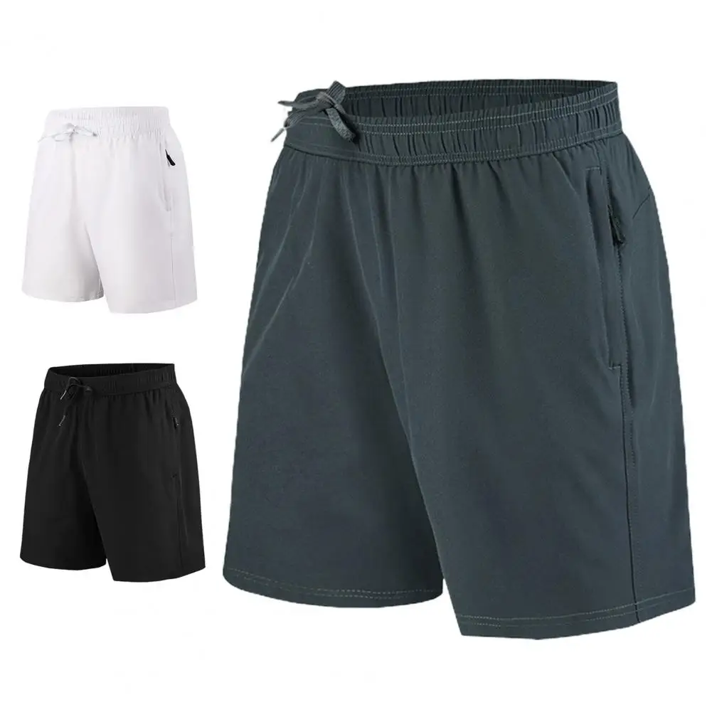 

Men Shorts Solid Color Short Pants Breathable Simple Men Solid Color Breathable Mid Waist Shorts for Riding