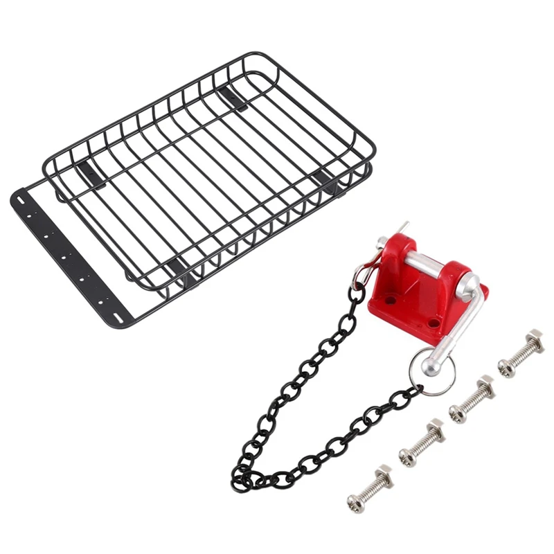 

2 комплекта автозапчастей на радиоуправлении: 1 комплект металлических буксировочных скоб и 1 комплект багажников на крышу