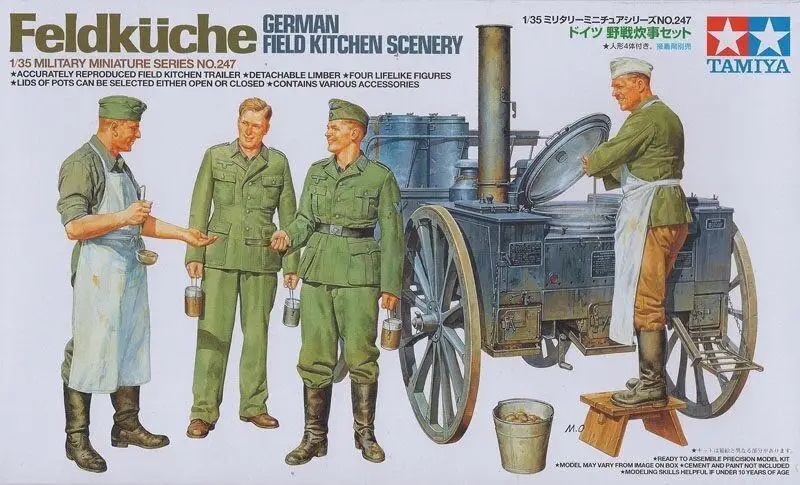 

Tamiya 35247 1/35 Scale Model Military Figure Kit German Field Kitchen Scenery