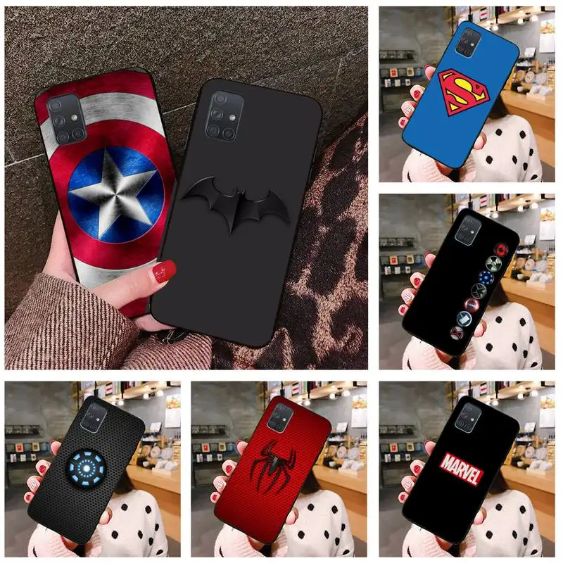 

Marvel Superhero LOGO Phone Case For Samsung Galaxy A52 A21S A02S A12 A31 A81 A10 A30 A32 A50 A80 A71 A51 5G