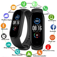 new m5 smart band waterproof sport smart watch men woman blood pressure heart rate monitor fitness bracelet for android ios