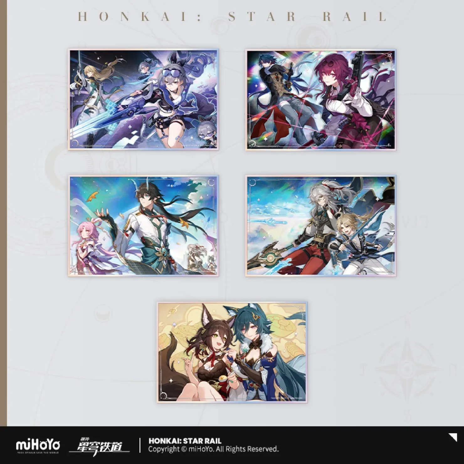 

Game Honkai Star Rall Interstellar Journey Cosplay Theme Color Paper Anime Acrylic Role PV Ornaments Blade Silver Wolf Kafka