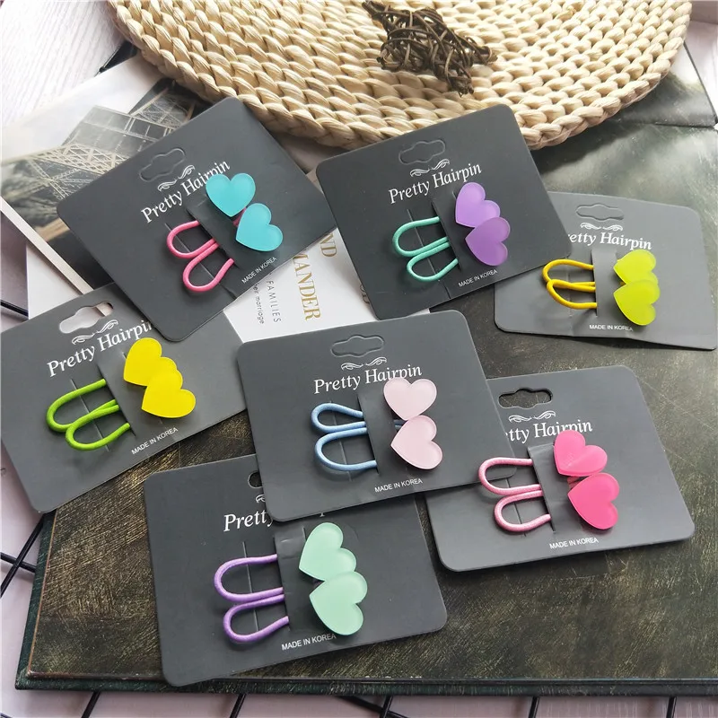 2pcs Kawaii Stars Floral Heart Elastic Hair Bands Baby Headband Kids Hair Rope Hair Tie Baby Girl Headwear Hair Accessories