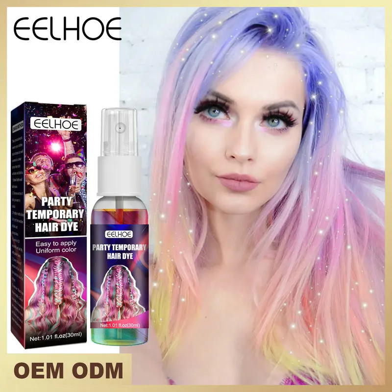 

EELHOE Hair color spray disposable party color hair fast and easy color does not hurt hair flash hairdressing agent