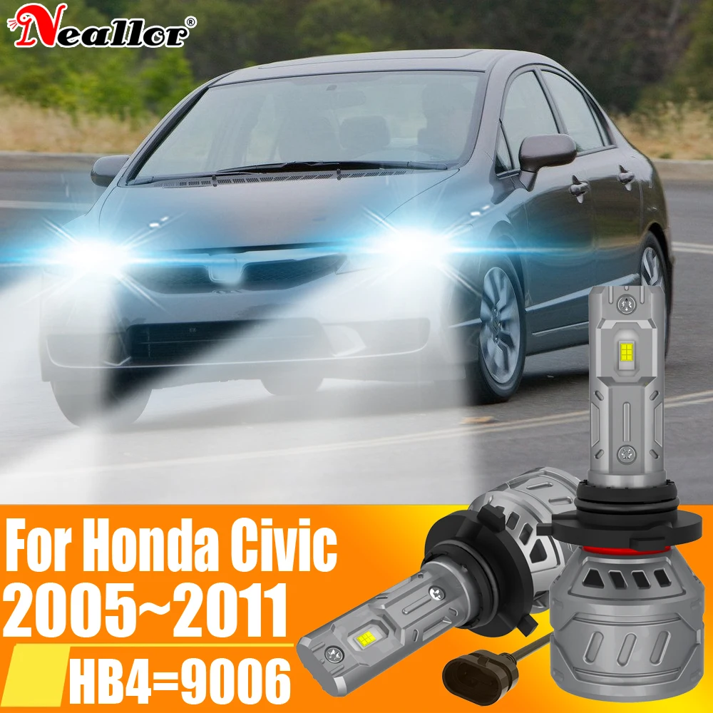 2 шт. Автомобильные светодиодные лампы HB4 9006 12 В 55 Вт 6000 ~ 2005