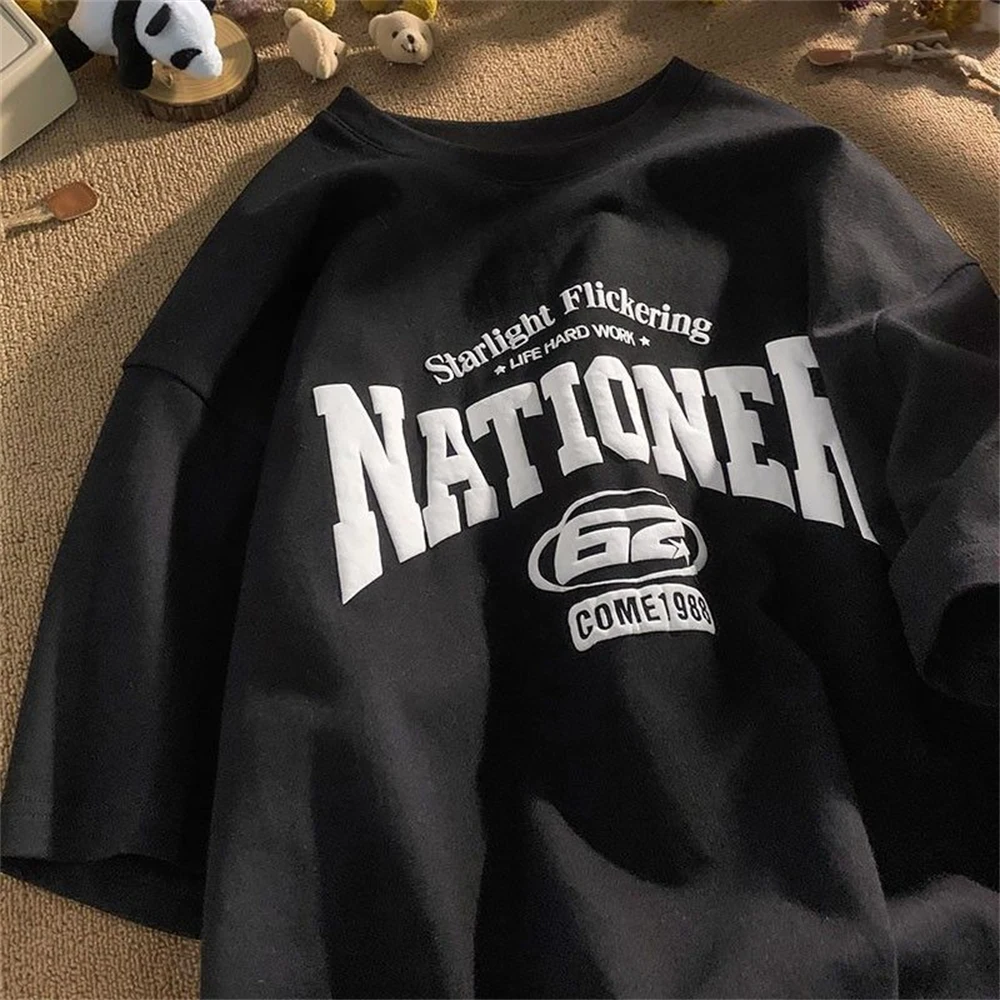 

Уличная Модная брендовая Хлопковая мужская и женская футболка с короткими рукавами, свободный и универсальный роскошный Повседневный Топ, новинка 2023