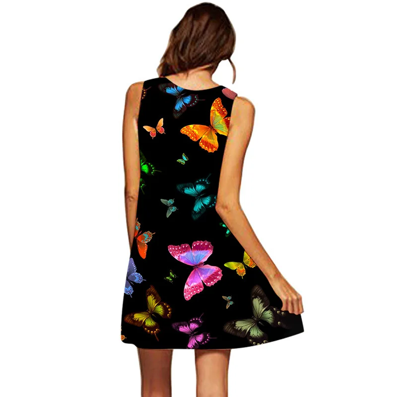 Женское платье-Автопортрет без рукавов повседневное свободное мини-платье с