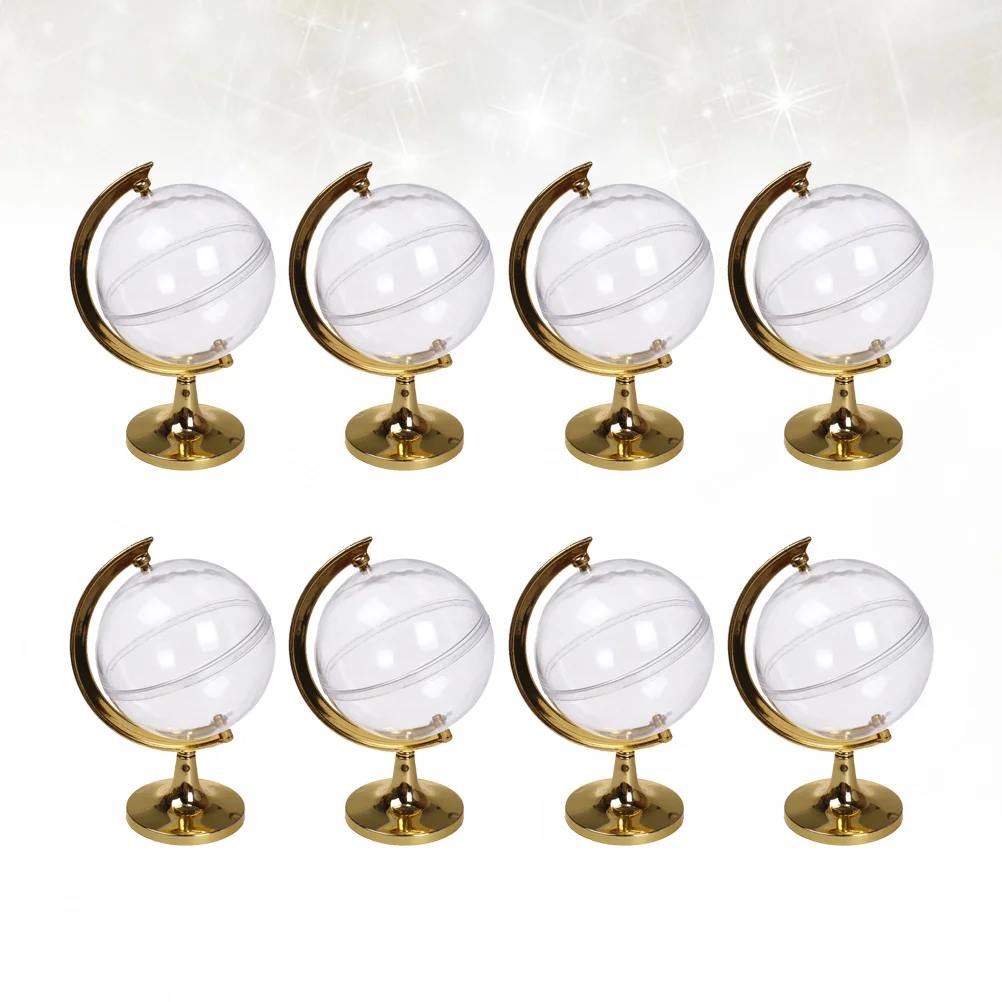 

12PCS Globe Candy Box Creative Clear Candy Gift Container Case Wedding Birthday Party Favor ( Golden )