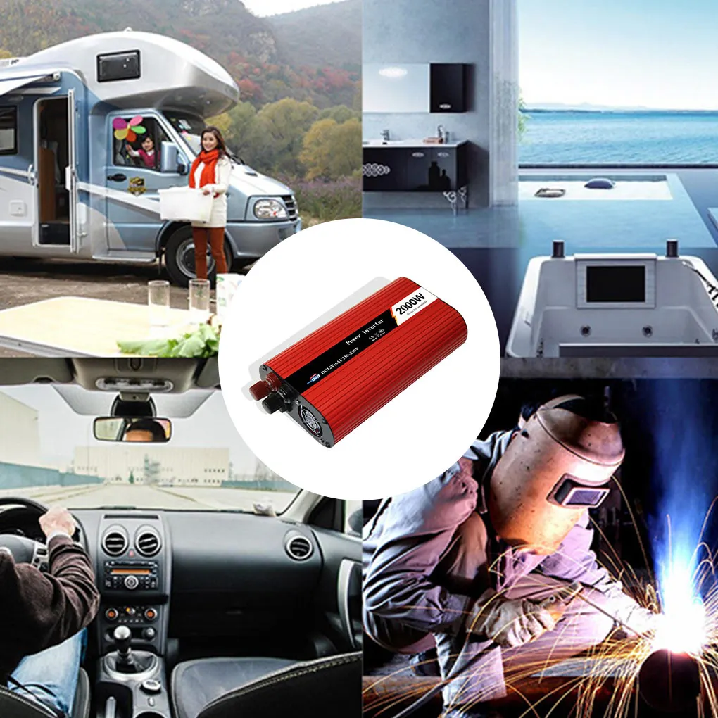 

Aluminium Alloy DC 12V to AC 220V Inverter Professional Auto Converter