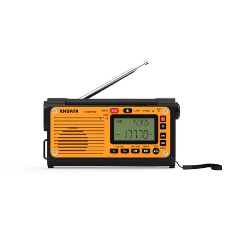 Портативный радиоприемник XHDATA для экстренных ситуаций, FM/AM/SW/NOAA, с зарядным устройством для телефона, Bluetooth, работает от аккумулятора