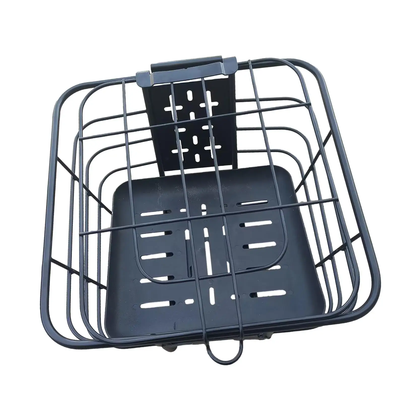 

Bike Basket Bike Handlebar Storage Basket Detachable Durable Metal Wire Sundries