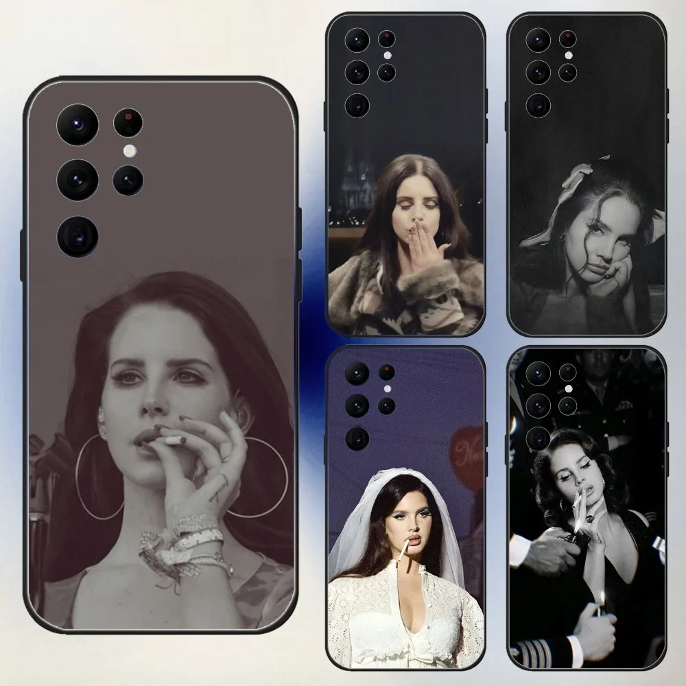 Чехол для телефона L-Lana Del Rey Lust For Life Samsung S24 23 22 30 21 10 9 Ultra Plus Lite FE 5G черный мягкий
