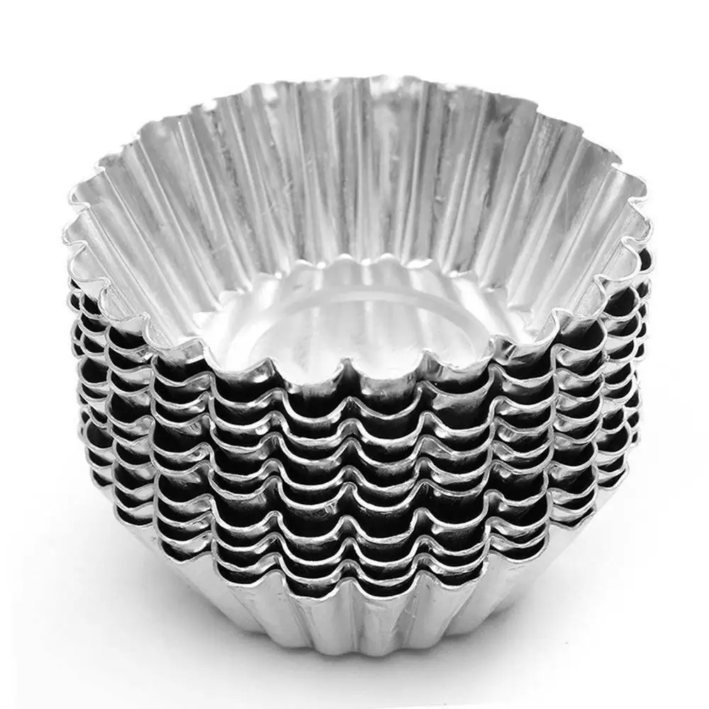 

5Pcs Egg Tart Aluminum Cupcake Cake Cookie Flower Mold Mould Tin Baking Pan Tool