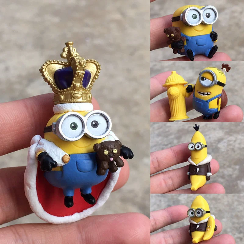 

Original Minionas Figure Cup Rim Tea Friends Ornament Accessories Children Present