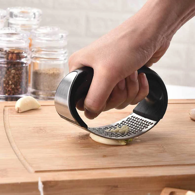 

Stainless Steel Garlic Press Crusher Manual Garlic Mincer Chopping Garlic Tool Fruit Vegetable Tools Kitchen Accessories Gadget