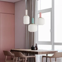 white nordic restaurant hanging led pendant lights modern simplicity free combination diy style droplight bedroom bedside lamp