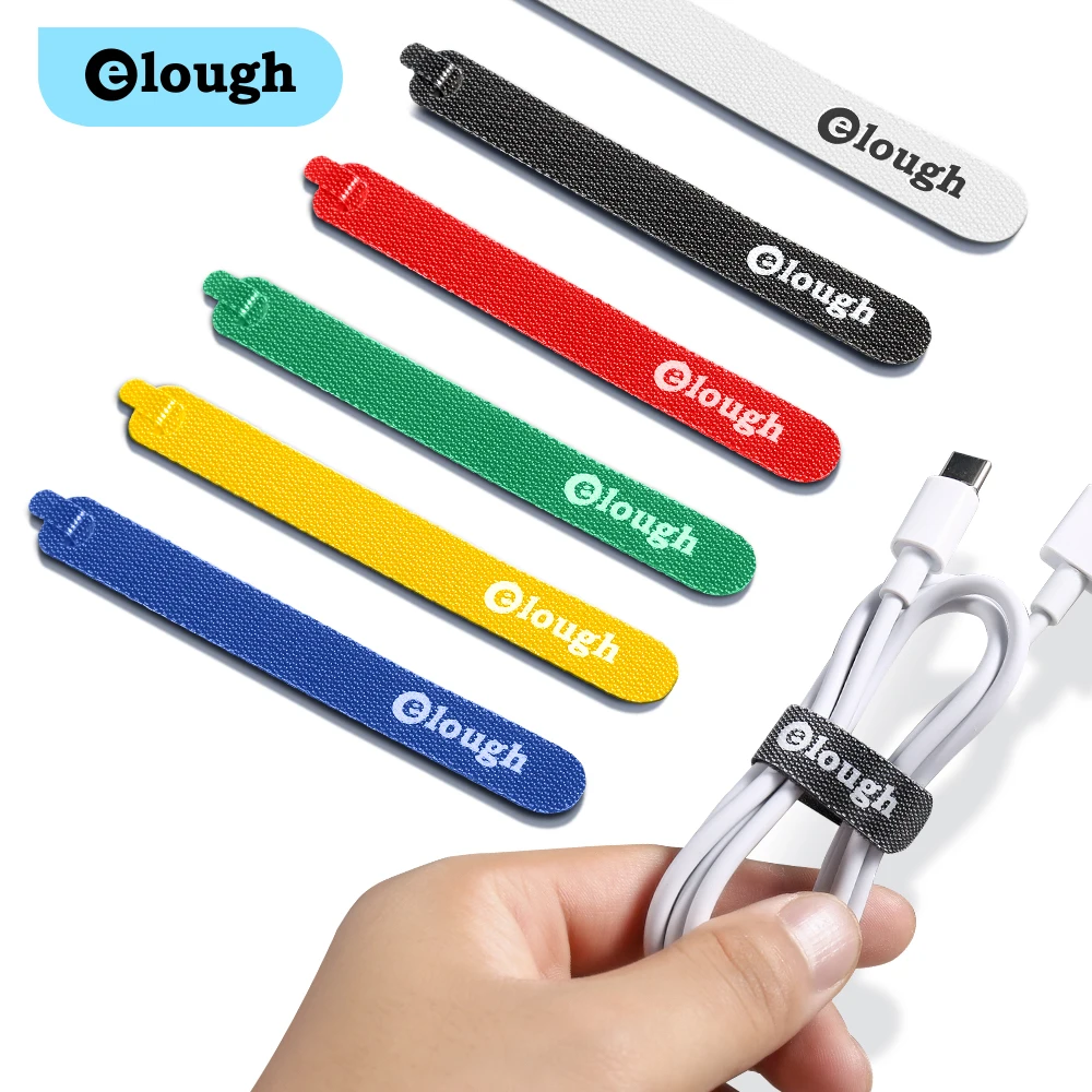 

Elough Cable Organizer USB Cable Winder Velcro Tie Cable Protector Mouse Earphone Wire Management For iPhone Xiaomi Huawei