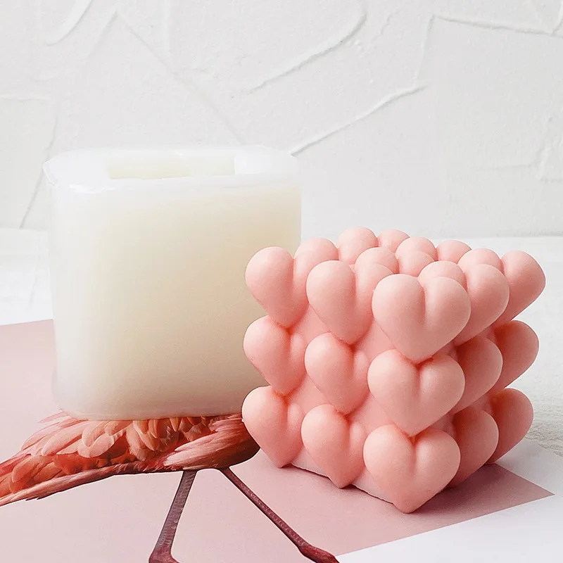 

Силиконовая форма в форме сердца для свечей из гипса и эпоксидной смолы